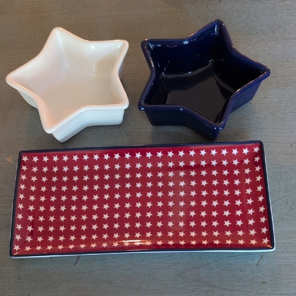 Williams Sonoma & Chantal Fouth of July Serveware Set - Picture 1 of 5